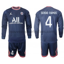 Maillot Paris Saint-Germain Sergio Ramos 4 Enfant Tenue Domicile 2021-2022 Manche Longue