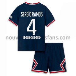 Maillot Paris Saint-Germain Sergio Ramos 4 Enfant Tenue Domicile 2021-2022 Manche Courte