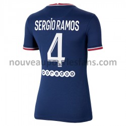 Maillot Paris Saint-Germain Sergio Ramos 4 Femme Tenue Domicile 2021-2022 Manche Courte