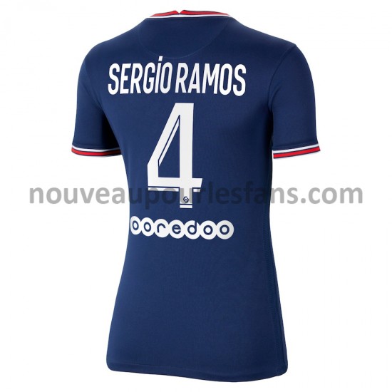 Maillot Paris Saint-Germain Sergio Ramos 4 Femme Tenue Domicile 2021-2022 Manche Courte