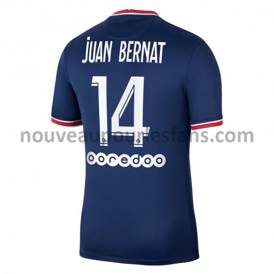Maillot Paris Saint-Germain PSG Juan Bernat 14 Tenue Domicile 2021-2022 Manche Courte