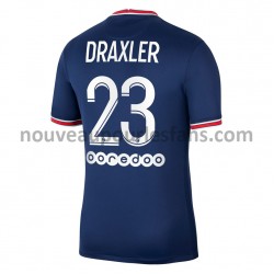 Maillot Paris Saint-Germain PSG Julian Draxler 23 Tenue Domicile 2021-2022 Manche Courte