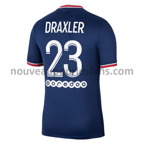 Maillot Paris Saint-Germain PSG Julian Draxler 23 Tenue Domicile 2021-2022 Manche Courte