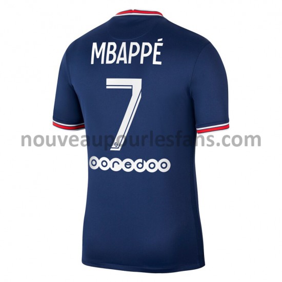 Maillot Paris Saint-Germain PSG Kylian Mbappé 7 Tenue Domicile 2021-2022 Manche Courte