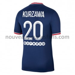 Maillot Paris Saint-Germain PSG Layvin Kurzawa 20 Tenue Domicile 2021-2022 Manche Courte