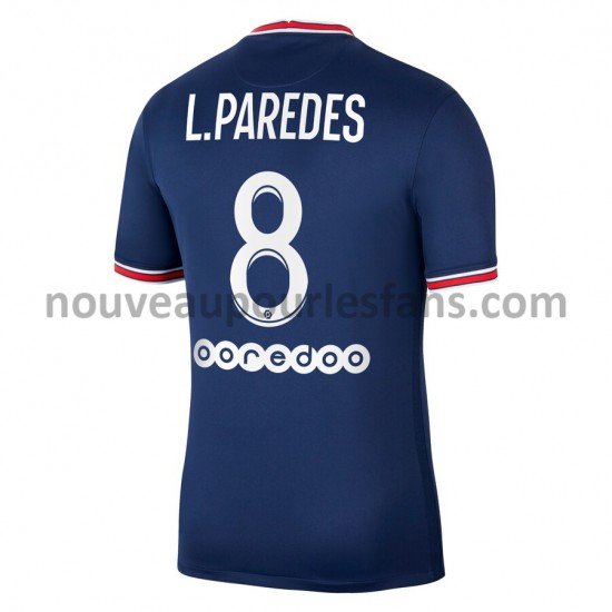 Maillot Paris Saint-Germain PSG Leandro Paredes 8 Tenue Domicile 2021-2022 Manche Courte