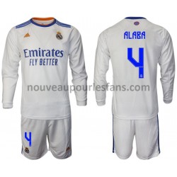 Maillot Real Madrid Alaba 4 Enfant Tenue Domicile 2021-2022 Manche Longue