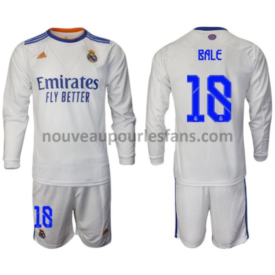 Maillot Real Madrid Bale 18 Enfant Tenue Domicile 2021-2022 Manche Longue