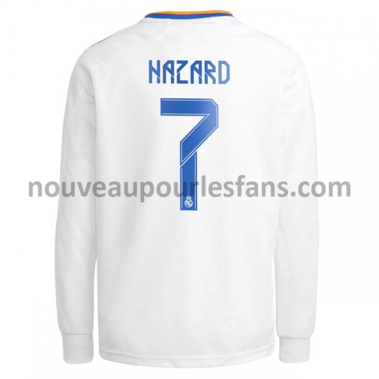 Maillot Real Madrid Eden Hazard 7 Tenue Domicile 2021-2022 Manche Longue