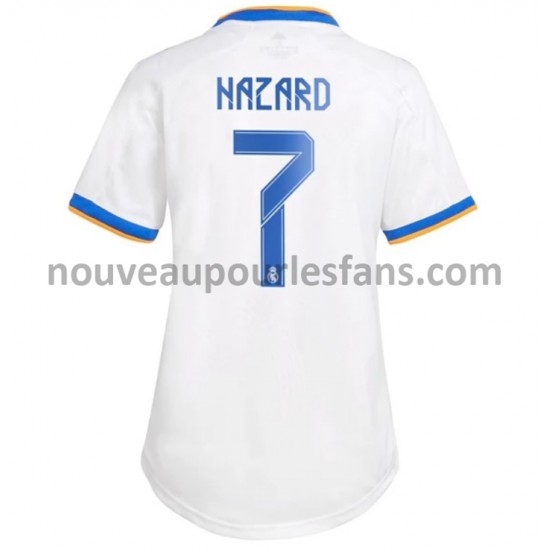 Maillot Real Madrid Eden Hazard 7 Femme Tenue Domicile 2021-2022 Manche Courte