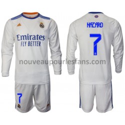 Maillot Real Madrid Hazard 7 Enfant Tenue Domicile 2021-2022 Manche Longue