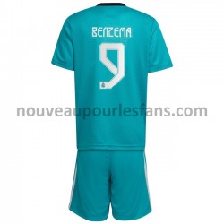 Maillot Real Madrid Karim Benzema 9 Enfant Tenue 3ème 2021-2022 Manche Courte