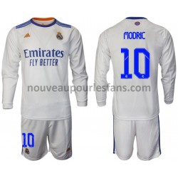 Maillot Real Madrid Modric 10 Enfant Tenue Domicile 2021-2022 Manche Longue