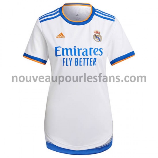 Maillot Real Madrid Femme Tenue Domicile 2021-2022 Manche Courte