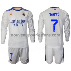Maillot Real Madrid Tenue Domicile Mbappe 7 2021-2022 Manche Longue