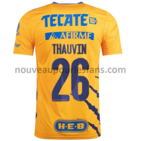 Maillot Tigres UANL Florian Thauvin 26 Tenue Domicile 2021-2022 Manche Courte