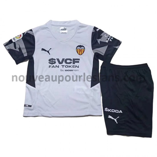 Maillot Valencie CF Enfant Tenue Domicile 2021-2022 Manche Courte