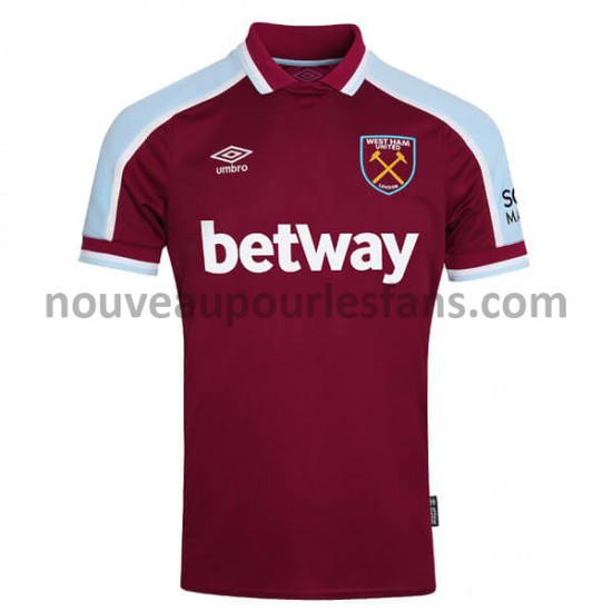 Maillot West Ham United Tenue Domicile 2021-2022 Manche Courte