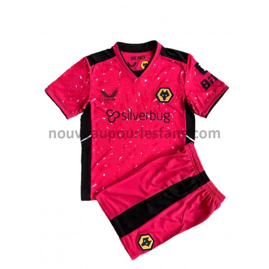 Maillot Wolverhampton Wanderers Gardien Enfant Tenue Extérieur 2021-2022 Manche Courte
