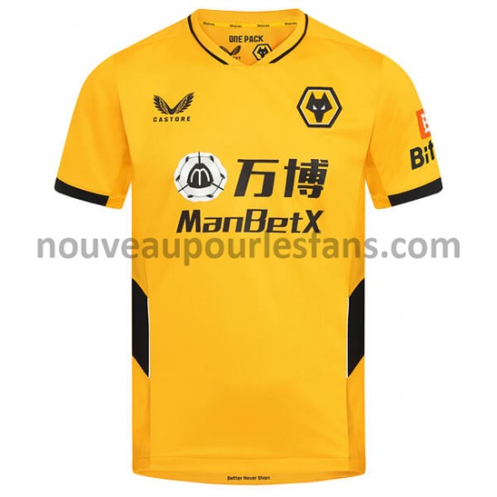 Maillot Wolverhampton Wanderers Tenue Domicile 2021-2022 Manche Courte