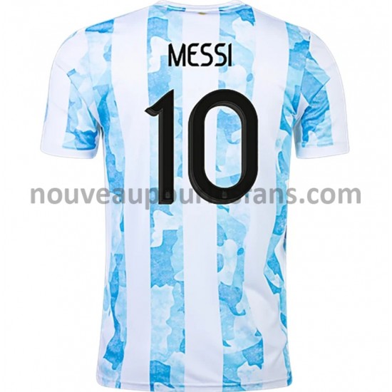 Maillot Argentine Lionel Messi 10 Tenue Domicile 2021 Manche Courte