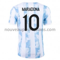 Maillot Argentine Maradona 10 Tenue Domicile 2021 Manche Courte