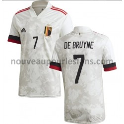 Maillot Belgique De Bruyne 7 Tenue Extérieur Euro 2020 Manche Courte