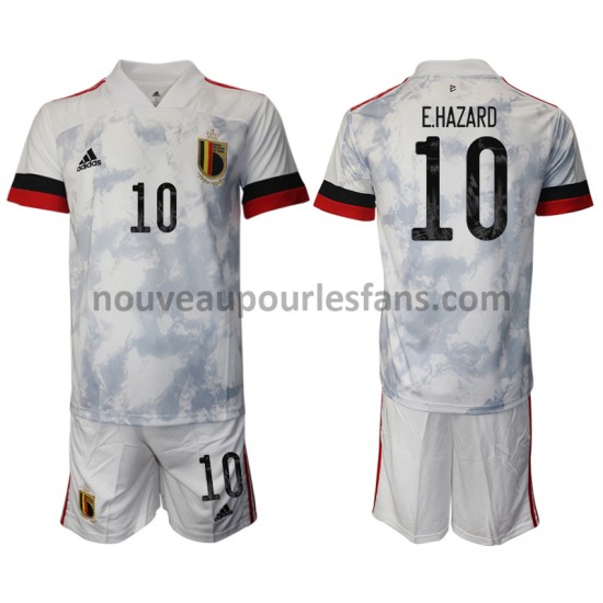 Maillot Belgique Eden Hazard 10 Enfant Tenue Extérieur Euro 2020 Manche Courte