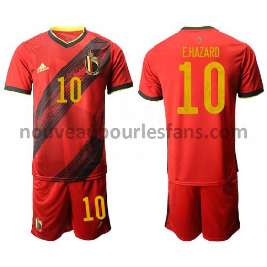 Maillot Belgique Eden Hazard 10 Enfant Tenue Domicile Euro 2020 Manche Courte