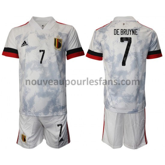 Maillot Belgique Kevin De Bruyne 7 Enfant Tenue Extérieur Euro 2020 Manche Courte