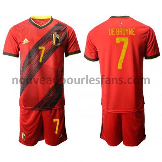 Maillot Belgique Kevin De Bruyne 7 Enfant Tenue Domicile Euro 2020 Manche Courte