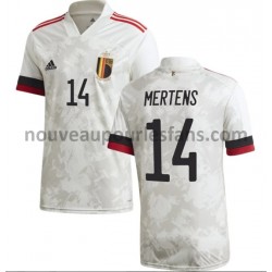 Maillot Belgique Mertens 14 Tenue Extérieur Euro 2020 Manche Courte