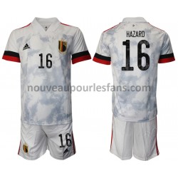 Maillot Belgique Thorgan Hazard 16 Enfant Tenue Extérieur Euro 2020 Manche Courte