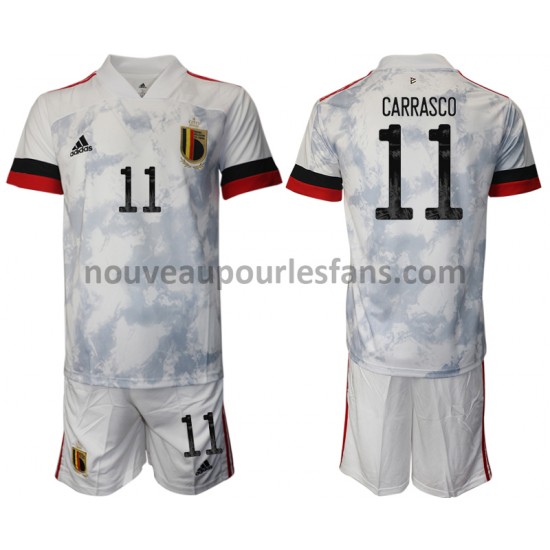 Maillot Belgique Yannick Carrasco 11 Enfant Tenue Extérieur Euro 2020 Manche Courte