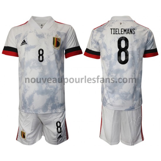 Maillot Belgique Youri Tielemans 8 Enfant Tenue Extérieur Euro 2020 Manche Courte
