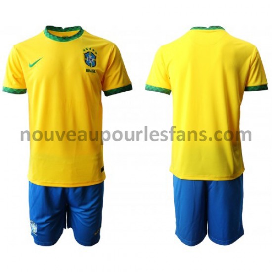 Maillot Brésil Enfant Tenue Domicile 2020-2021 Manche Courte
