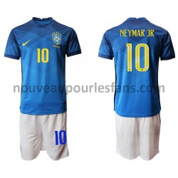 Maillot Brésil Neymar JR 10 Enfant Tenue Extérieur 2020-2021 Manche Courte