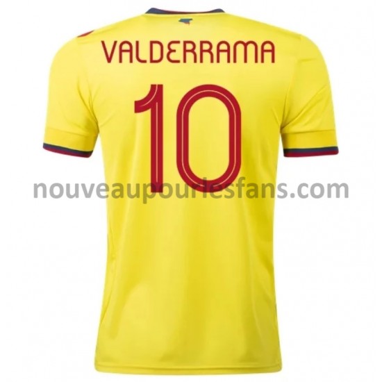Maillot Colombie Valderrama 10 Tenue Domicile 2020-2021 Manche Courte