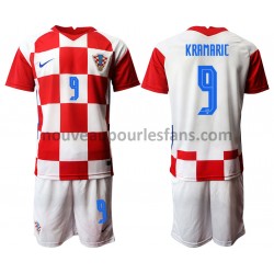 Maillot Croatie Andrej Kramaric 9 Enfant Tenue Domicile Euro 2020 Manche Courte