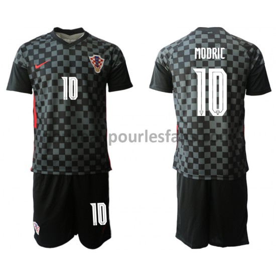 Maillot Croatie Luka Modrić 10 Enfant Tenue Extérieur Euro 2020 Manche Courte