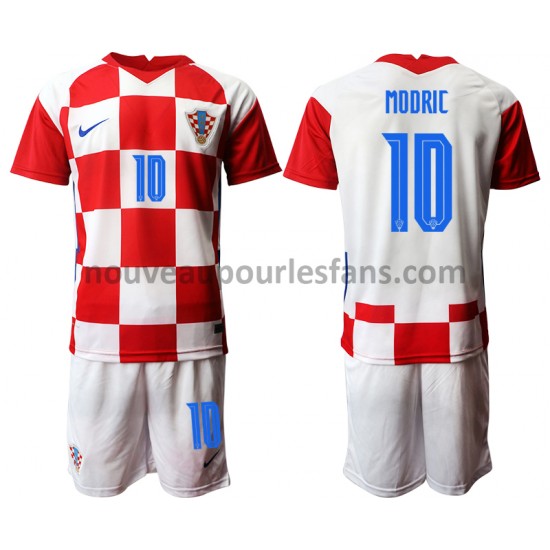 Maillot Croatie Luka Modrić 10 Enfant Tenue Domicile Euro 2020 Manche Courte