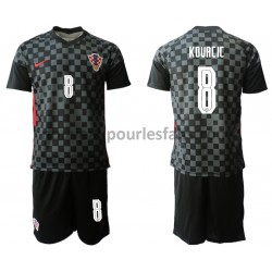 Maillot Croatie Mateo Kovacic 8 Enfant Tenue Extérieur Euro 2020 Manche Courte