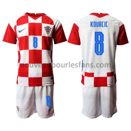 Maillot Croatie Mateo Kovacic 8 Enfant Tenue Domicile Euro 2020 Manche Courte