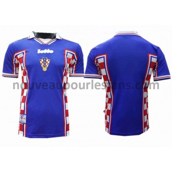 Maillot Croatie Retro Tenue Extérieur 1998 Manche Courte
