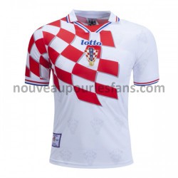 Maillot Croatie Retro Tenue Domicile 1998 Manche Courte