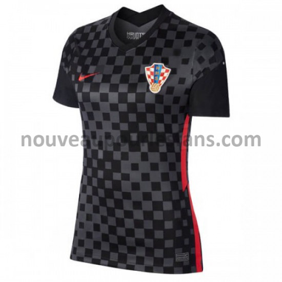 Maillot Croatie Femme Tenue Extérieur Euro 2020 Manche Courte