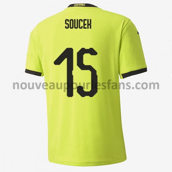 Maillot Tchéquie Tomas Soucek 15 Tenue Extérieur Euro 2020 Manche Courte