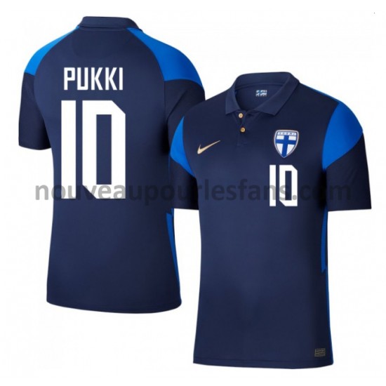 Maillot Finlande Teemu Pukki 10 Tenue Extérieur Euro 2020 Manche Courte