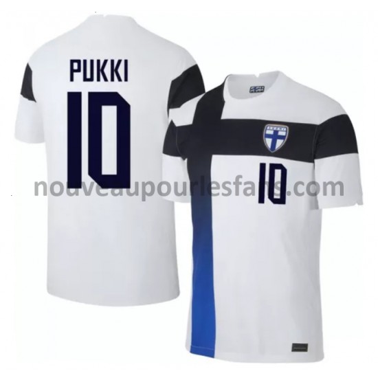 Maillot Finlande Teemu Pukki 10 Tenue Domicile Euro 2020 Manche Courte