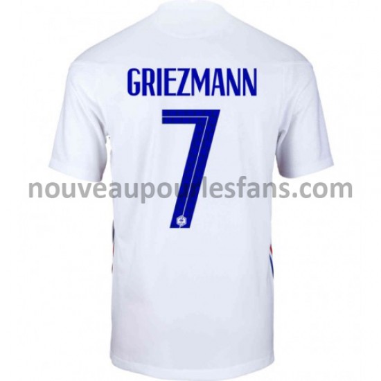 Maillot France Antoine Griezmann 7 Tenue Extérieur Euro 2020 Manche Courte